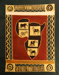 Footprints Zebra with elephant, Table Cloth